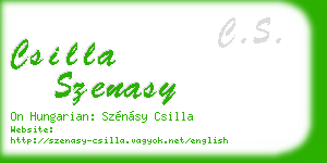 csilla szenasy business card